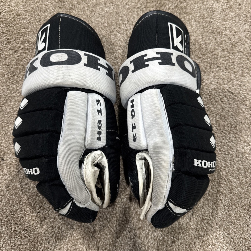 Vintage KOHO HG13 Pro Feel Ice Hockey Gloves 13" Black Senior